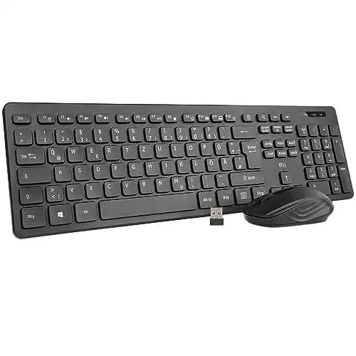 Kabelloses Rii Tastatur Maus Set für Home Office und Schule