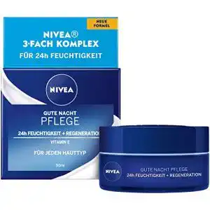 Nivea Nachtcreme Gute Nacht Pflege 24h Feuchtigkeit und Regeneration