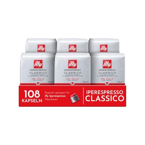 Kaffeekapseln Illy 6 Packungen mit 18 Kapseln Röstmedium