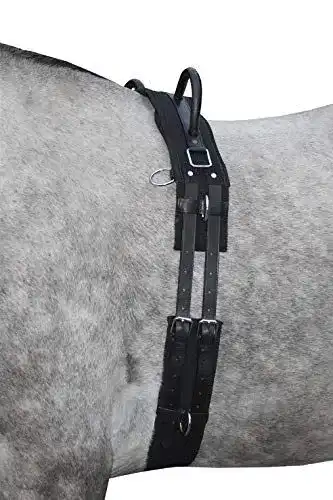 Longiergurt Hkm 12701 Canvas mit Doppelgriff für den Longierbedarf