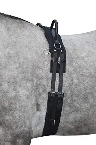 Longiergurt Hkm 12701 Canvas mit Doppelgriff für den Longierbedarf