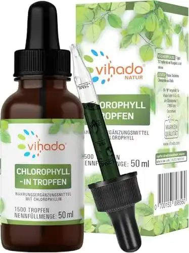 Chlorophyll Tropfen Vihado aus reinem Alfalfa mit Quellwasser, 50 ml