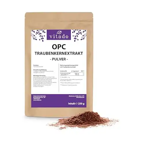 OPC Pulver Vitado – Hochdosierter Traubenkernextrakt 250g