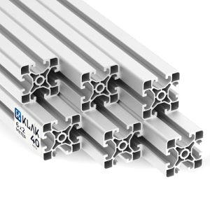 Aluprofile 6 Stück Aluminium Profil 40x40mm light 2m für Konstruktionen