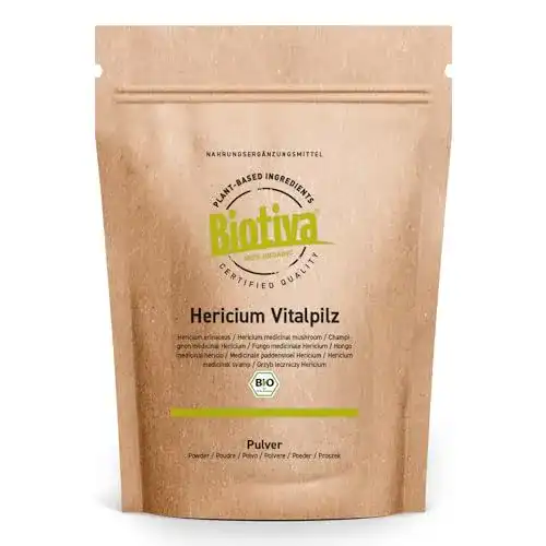 Hericium Biotiva Pulver Bio 150g – Vegan und ohne Zusatzstoffe