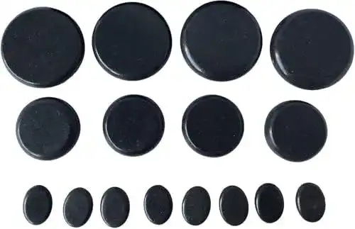 Massagesteine Oksano – 16 große Massage-Kits aus Basalt