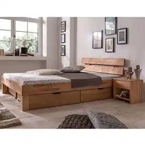 Futonbett 120 x 200 cm aus massivem Kernbuchenholz