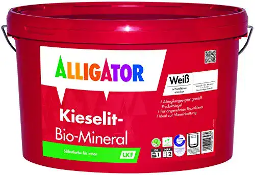 Silikatfarbe für Innenanwendung – Alligator Kieselit Bio-Mineral 12,5 Liter