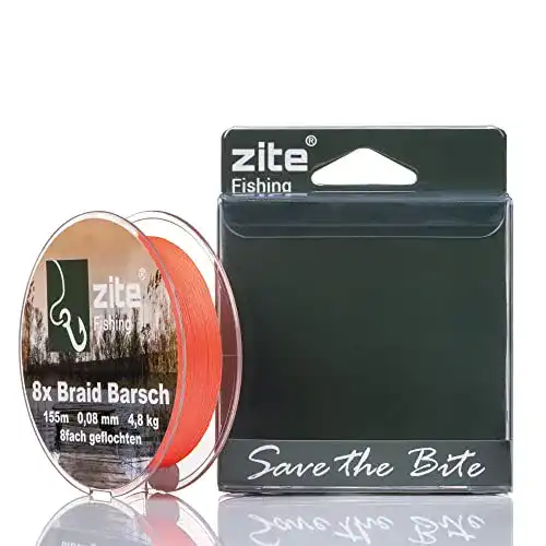 Geflochtene Angelschnur von Zite Fishing – 8X Angelschnur für Barsch und Zander