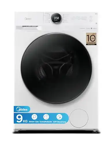 Midea MF200W90WB-14A Waschmaschine mit 9 kg Kapazität und Inverter Motor