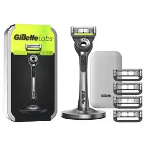 Gillette Labs Nassrasierer für Herren mit Reinigungs-Element und Reise-Etui