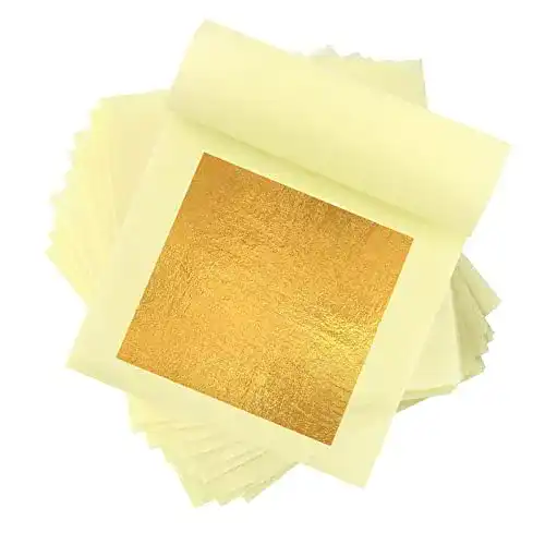 Blattgold Jophek KEWUZY 24 Karat, 10 Blatt essbar, 4,33 x 4,33 cm