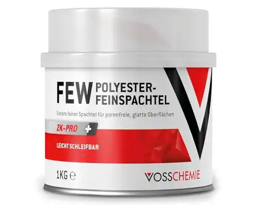 Vosschemie 2K Feinspachtel 1kg für Auto und DIY-Projekte