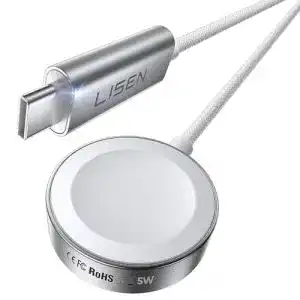 Lisen 5W Apple Watch Ladekabel mit Magnet für schnelles Laden