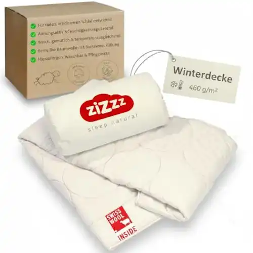 Winterdecke Zizzz aus Bio-Baumwolle für warme Nächte