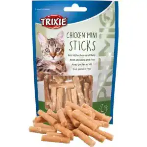 Katzenleckerlis Trixie Premio Mini Sticks Hühnchen und Reis 50g
