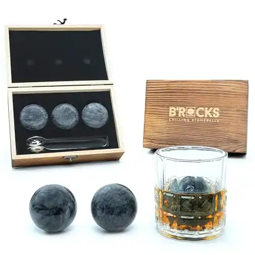 Whisky-Steine B’ROCKS Premium Kühlsteine Set in Holzkiste