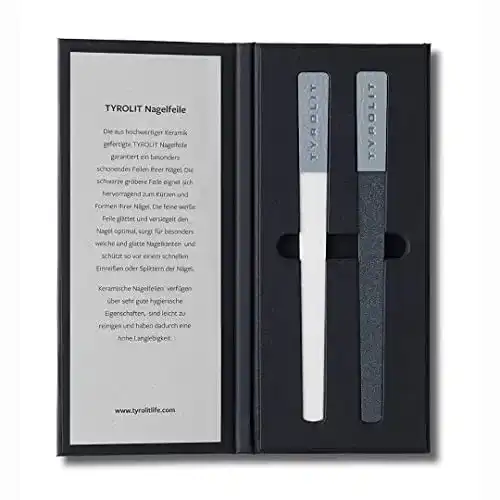 Keramik-Nagelfeile Tyrolit 2-teiliges Set mit Etui für Nagelpflege
