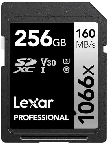 Lexar SDXC UHS-I Karte 256GB für DSLR und spiegellose Kameras