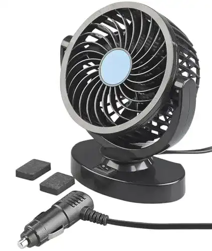 Kfz-Ventilator Lescars Auto-Ventilator mit 12-V-Anschluss