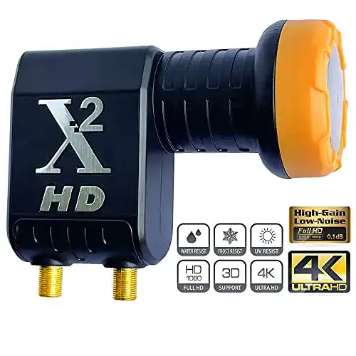 Goaycer Twin LNB 2-fach mit LTE-Filter für Satellitenempfang