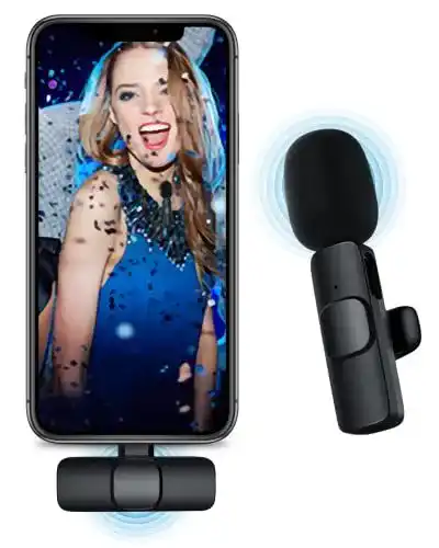 Ponovo Lavalier Mikrofon Wireless für iPhone – Kabelloses Ansteckmikrofon