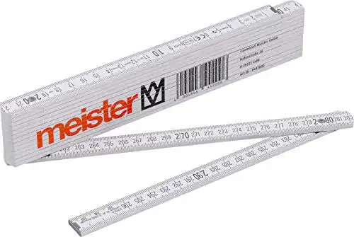 Zollstock Meister Gliedermaßstab aus Holz, 3 Meter Länge mit metrischer Skala