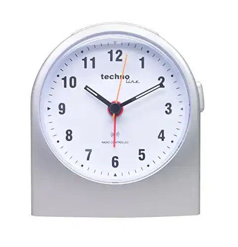 Technoline Funkwecker WT 753 aus Kunststoff in Silber