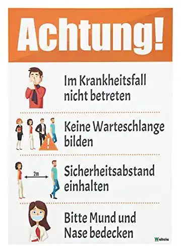 Hygieneaufkleber von Waltola 4 hochwertige Designs