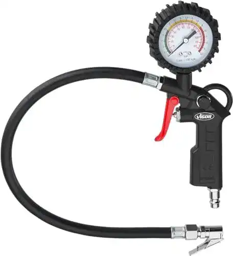 Reifenfüller Vigor V6905 mit Reifendruckmesser und Feinem Füllhebel