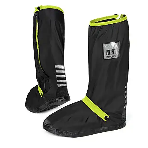 Überschuhe Perletti Schwarz wasserdicht rutschfest für Outdoor-Aktivitäten