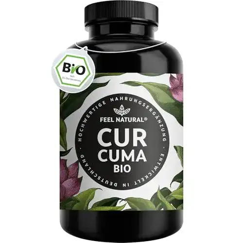 Kurkuma Kapseln Bio – Hochdosiertes Curcuma Pulver mit Schwarzem Pfeffer