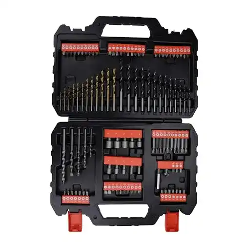 Bohrer-Bit-Set von Black+Decker – 109-teiliges Set für verschiedene Materialien