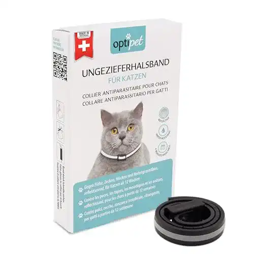 Zeckenhalsband für Katzen von OptiPet Ungezieferhalsband mit langanhaltendem Schutz