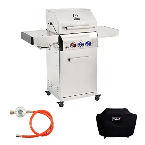 Gasgrill 2 Brenner TAINO PLATINUM Set mit Abdeckhaube