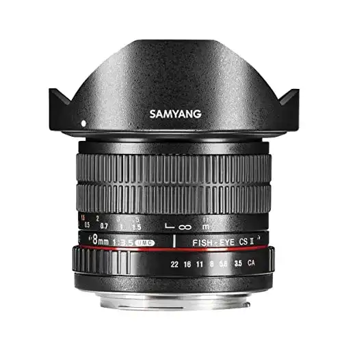 Samyang 3.5/8mm Fisheye II Objektiv für DSLR-Kameras