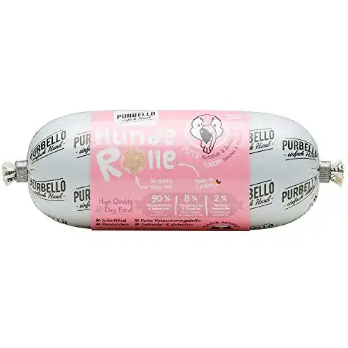 Nassfutter für Hunde mit hohem Fleischanteil – PurBello Hunderolle Pute