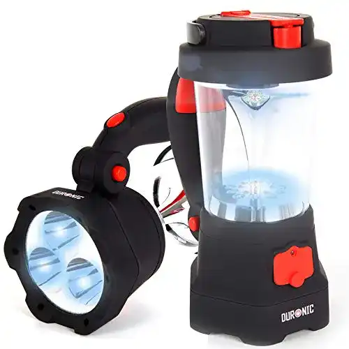Duronic Hurricane Campinglampe mit Kurbelantrieb und LED-Technologie