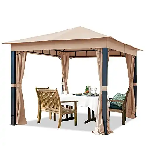 Gartenpavillon TOOLPORT 3×3 m aus Aluminium mit wasserdichtem Dach