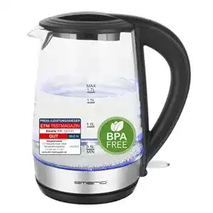 Emerio Wasserkocher WK-123131 aus Glas mit 1,7 Liter Volumen