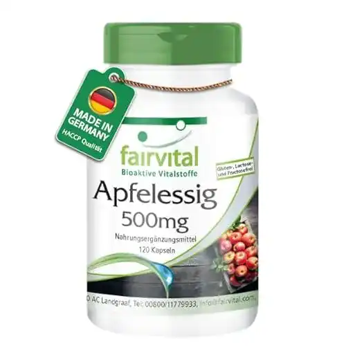 Apfelessig Kapseln von Fairvital, 120 Kapseln, 500mg pro Kapsel