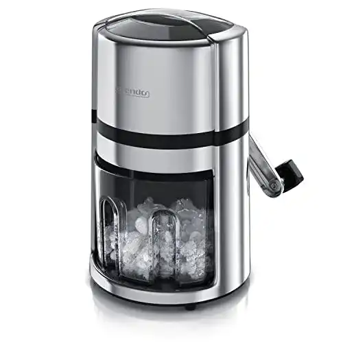 Arendo Ice Crusher Edelstahl 1,1 L manuell Eiszerkleinerer für Getränke