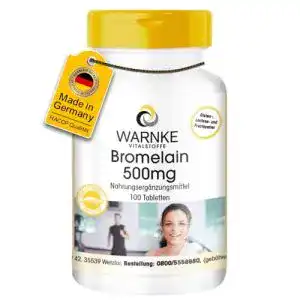 Bromelain Warnke Vitalstoffe 500mg 1200 F.I.P – Veganes Nahrungsergänzungsmittel