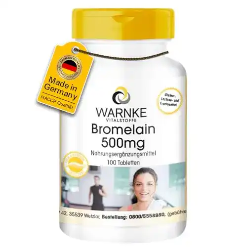 Bromelain Warnke Vitalstoffe 500mg 1200 F.I.P – Veganes Nahrungsergänzungsmittel