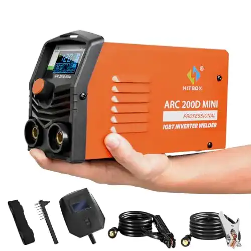 Elektroden-Schweißgerät HITBOX ARC200D MINI – Tragbares 2-in-1 Gerät
