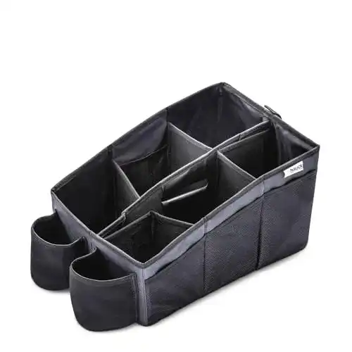 Hauck Auto Organizer mit 2 Getränkehaltern und 6 verstellbaren Fächern