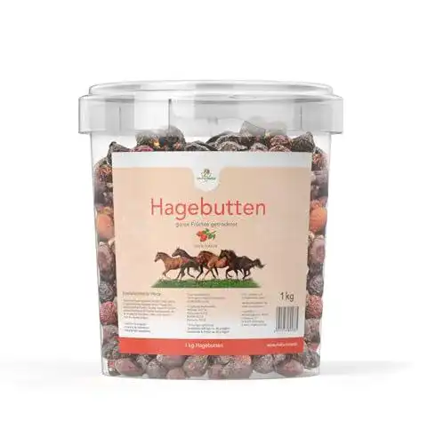 Hagebutten für Pferde – 1 kg getrocknete Früchte