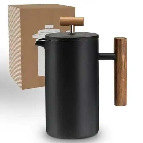 French Press Lambda Coffee Thermo Edelstahl 0,6 Liter