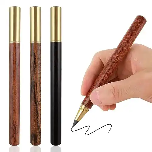 Ewiger Bleistift Divina Vitae, 4 Stück, wiederverwendbar, Holz-Infinity-Bleistift
