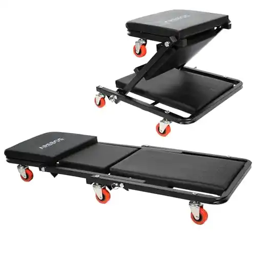 Werkstatt-Rollbrett Arebos 2-in-1 150 kg belastbar 6 Rollen mit Bremse